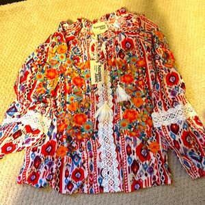 NWT SAVANNA JANE FLORAL WITH EMBROIDERY